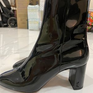 Saint Laurent YSL booties 41 black patent leather